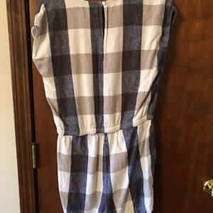Checker patterned romper